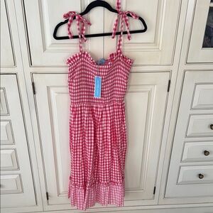 Draper James Red Gingham Maxi Dress